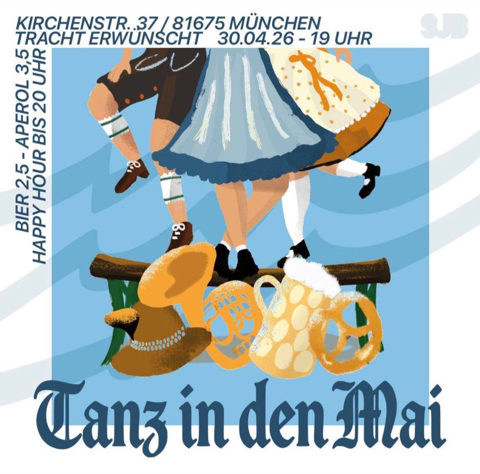 Plakat — Tanz in den Mai — Grafik von Carl Dobmeier, 2026