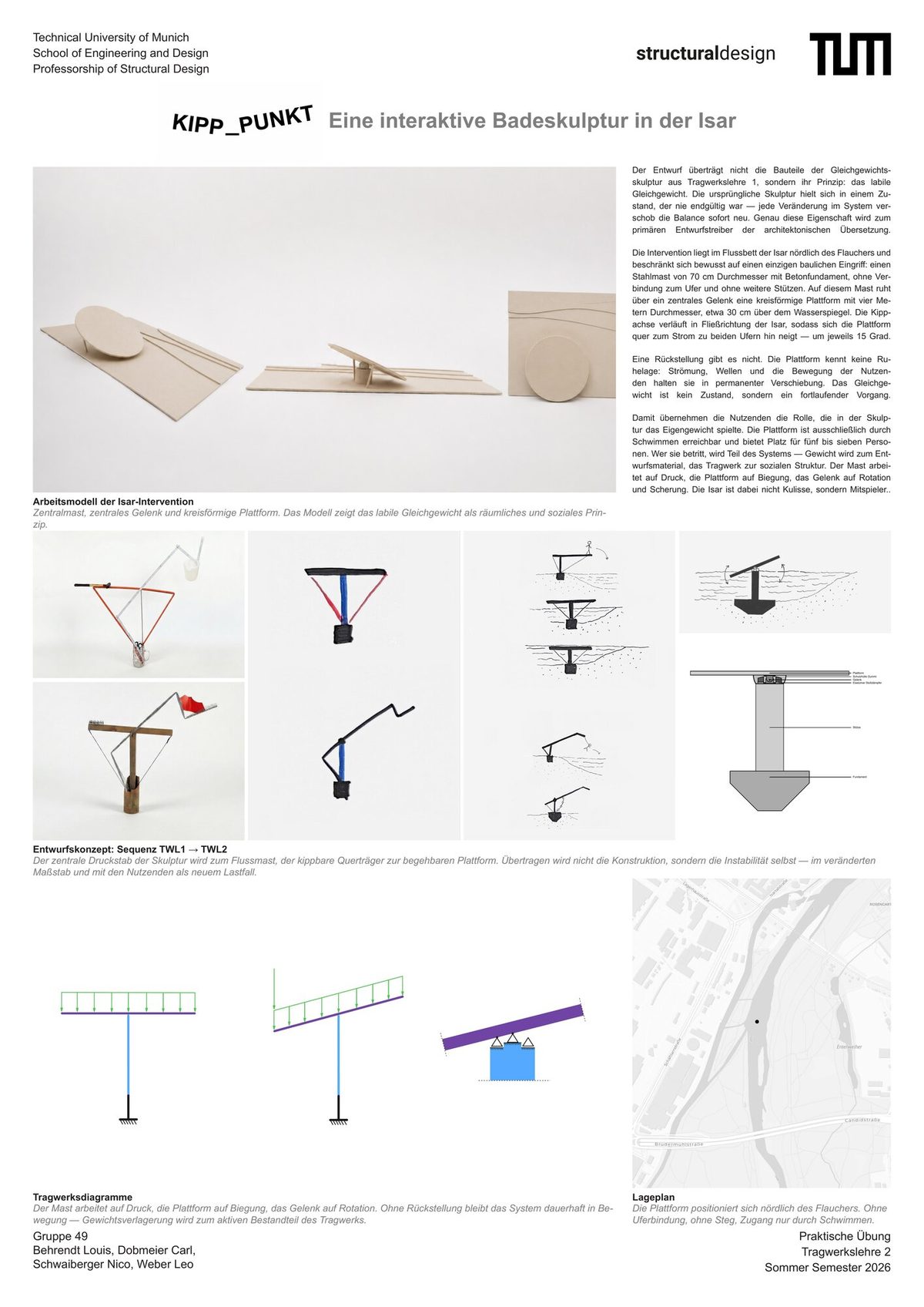 Kipp_Punkt — Badeskulptur in der Isar — Architektur von Carl Dobmeier, 2026 — Abbildung 2